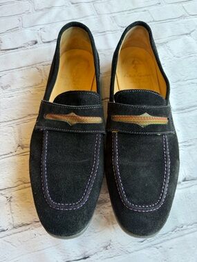 Robert Graham Men's Loafers Slip On Shoes Size 10 D Suede Made In Italy Luxury